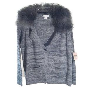 NWT Coldwater Creek Marled Sweater Jacket 1X 18